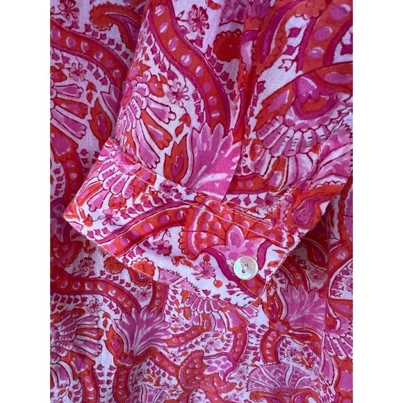 Oliphant Lightweight Pullover Floral Tunic Top L - Picture 5 of 8